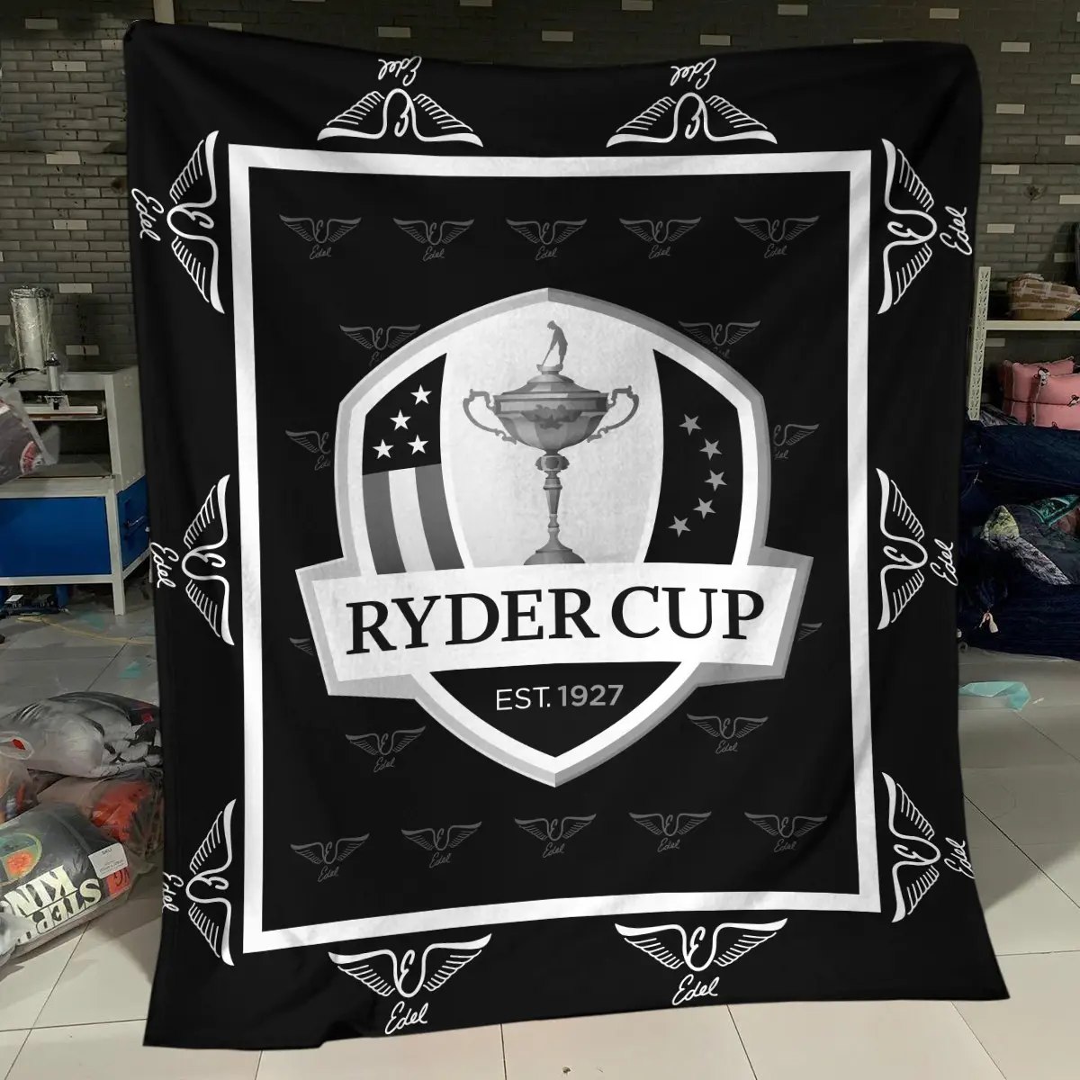 TOUR Championship Tournament Edel Golf Brand Exclusive Logo All Over Prints BLTC221024A01EGBLK - Blanket