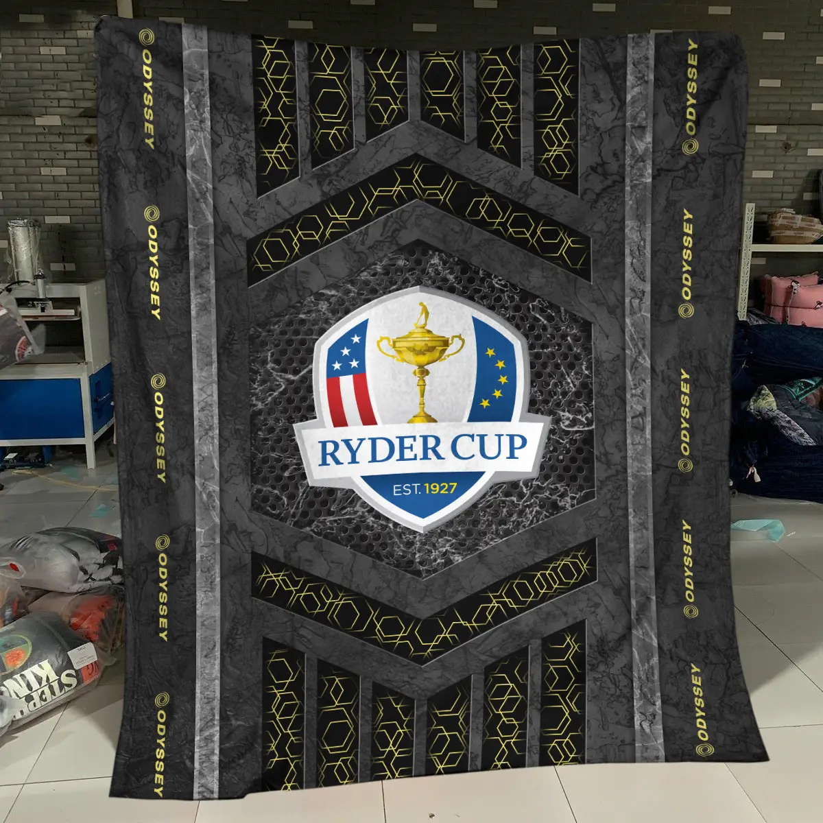 The Players Championship Tournament Odyssey Brand Exclusive Logo All Over Prints BLTPS231024A01ODBLK - Blanket