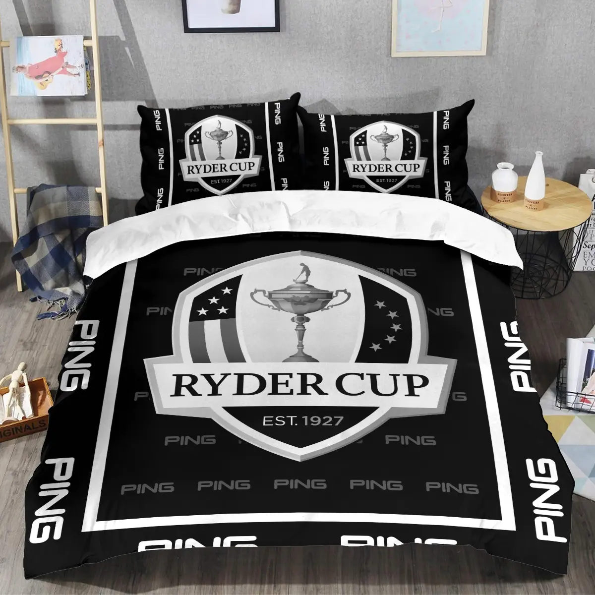 Ryder Cup Tournament Ping Brand Exclusive Logo All Over Prints BLRC221024A01PISJT - Bedding Set