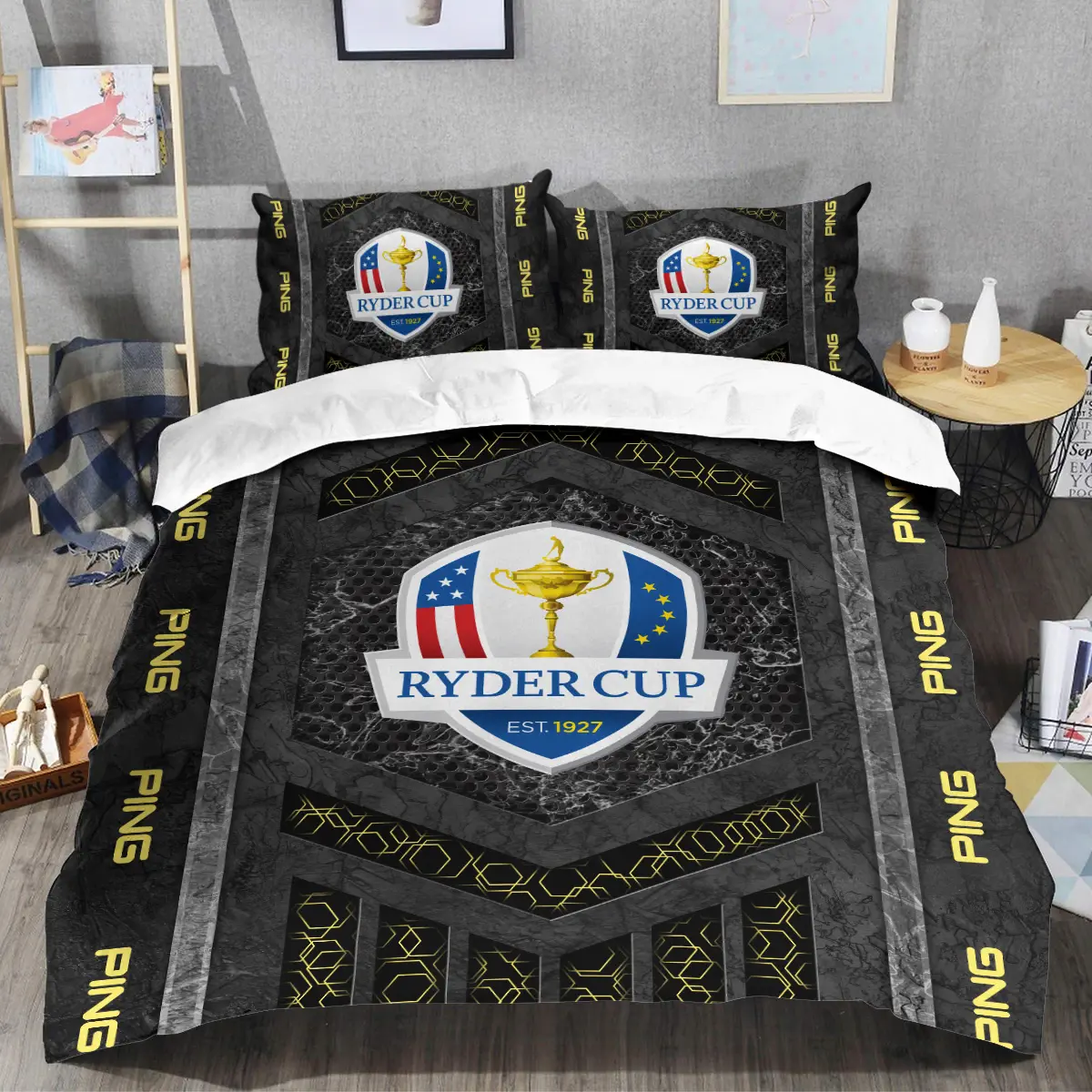 Ryder Cup Tournament Ping Brand Exclusive Logo All Over Prints BLRC231024A01PISJT - Bedding Set