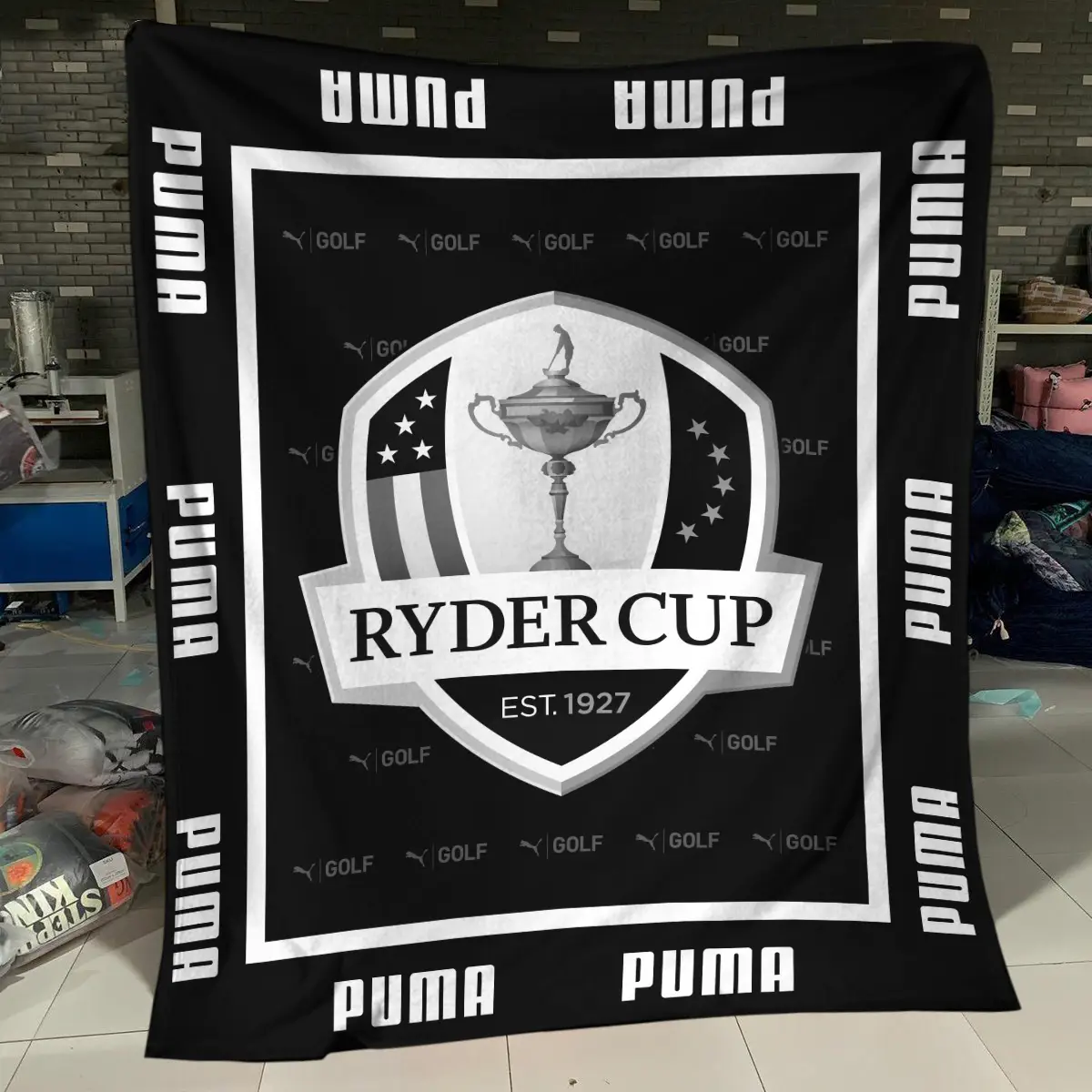 TOUR Championship Tournament PUMA Golf Brand Exclusive Logo All Over Prints BLTC221024A01PUMBLK - Blanket