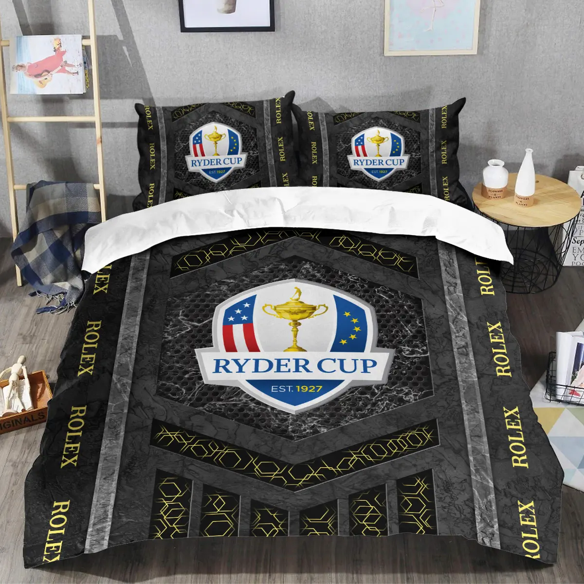 Ryder Cup Tournament Rolex Brand Exclusive Logo All Over Prints BLRC231024A01ROXSJT - Bedding Set