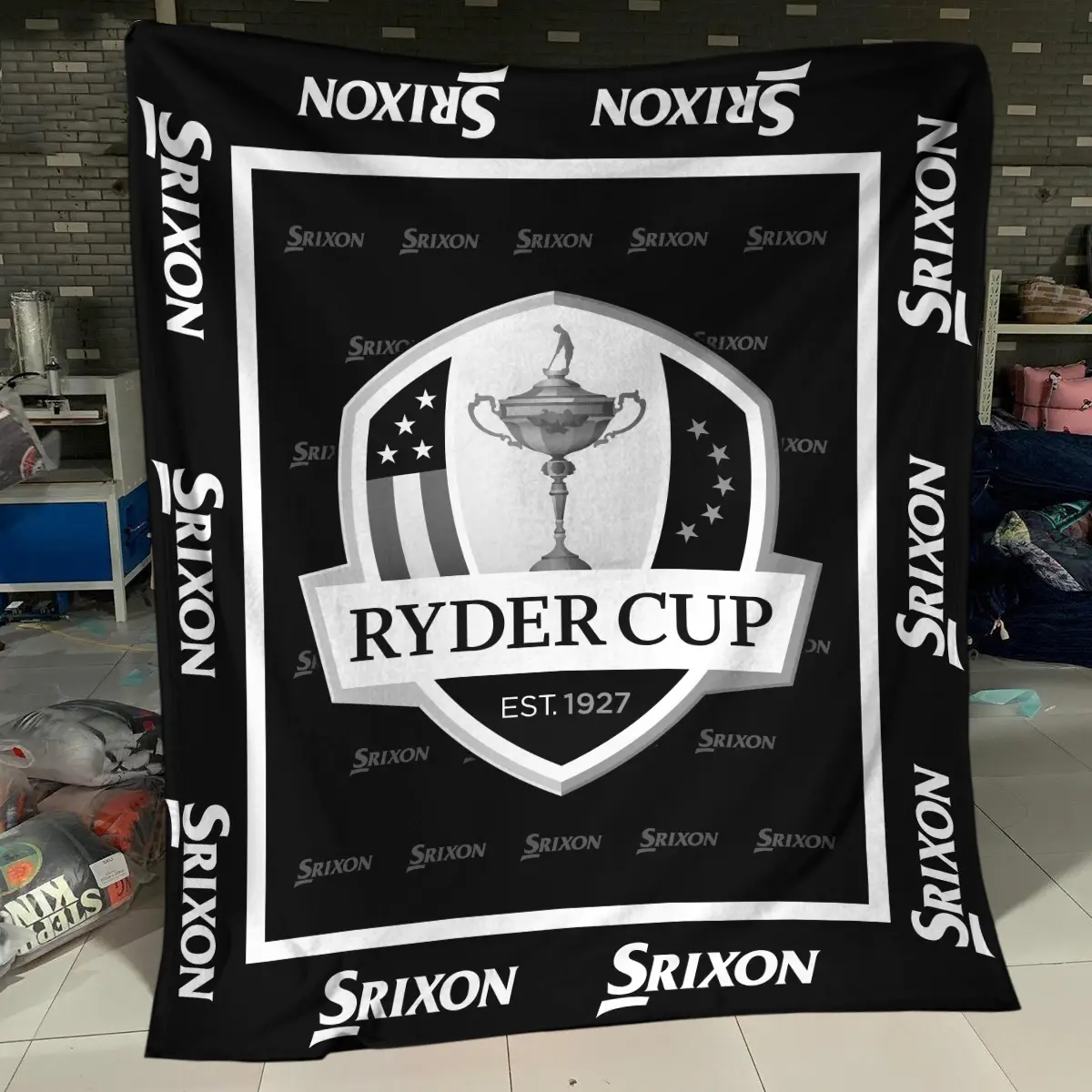 Ryder Cup Tournament Srixon Brand Exclusive Logo All Over Prints BLRC221024A01SRBLK - Blanket