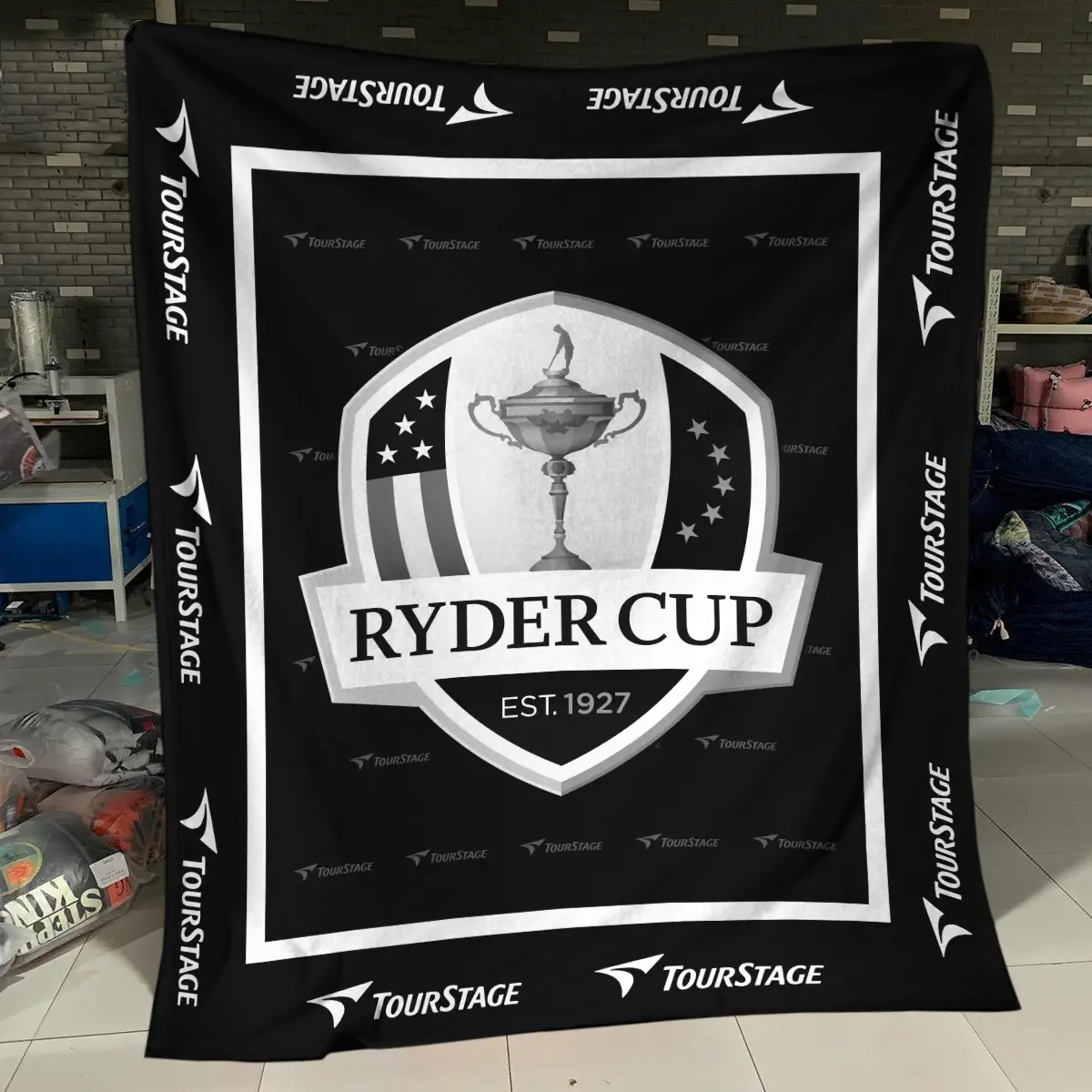 TOUR Championship Tournament Tourstage Brand Exclusive Logo All Over Prints BLTC221024A01TOUBLK - Blanket