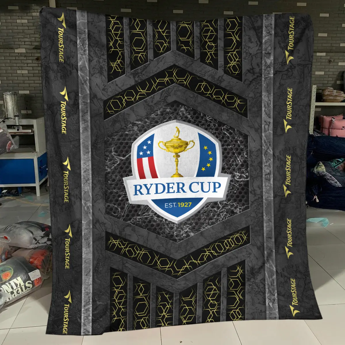 TOUR Championship Tournament Tourstage Brand Exclusive Logo All Over Prints BLTC231024A01TOUBLK - Blanket