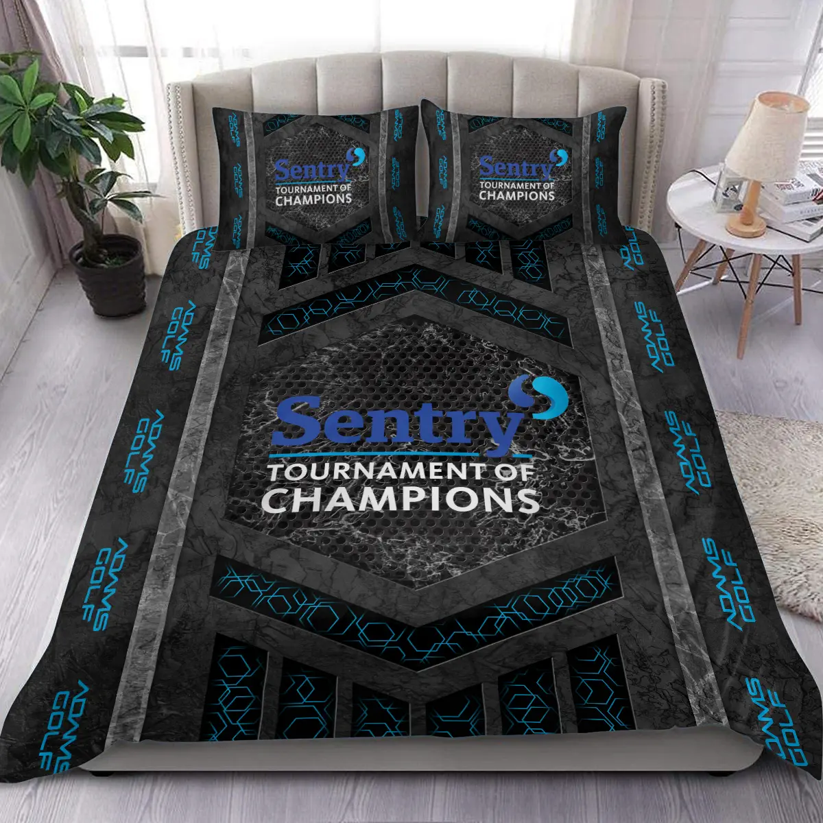 Sentry Tournament of Champions Tournament Adams Golf Brand Exclusive Logo All Over Prints BLSTC231024A01AGBLK - Blanket