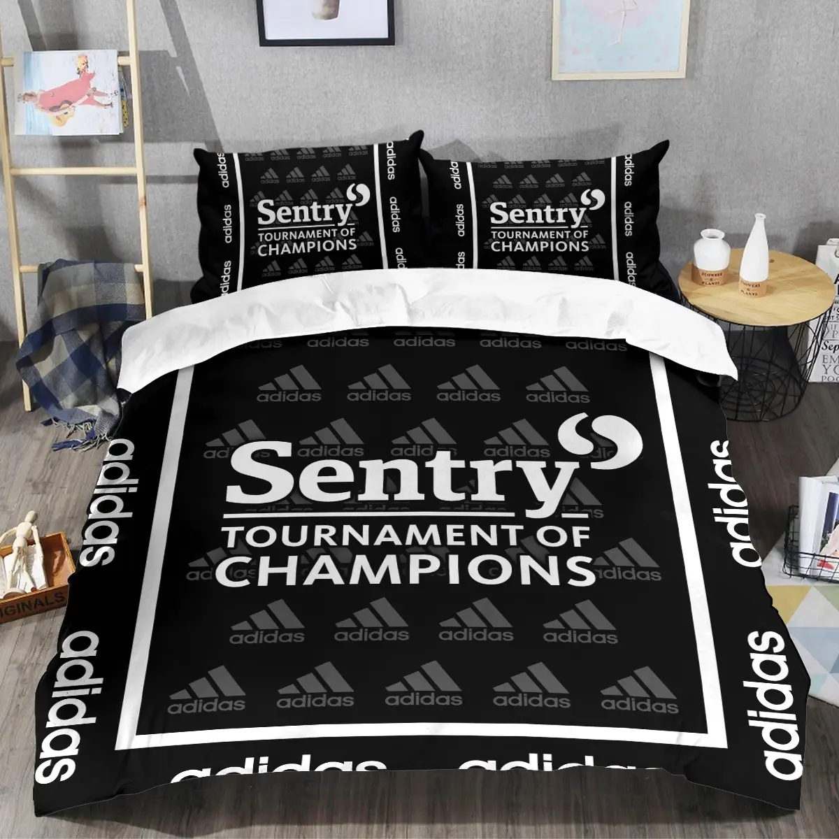 Sentry Tournament of Champions Tournament Adidas Brand Exclusive Logo All Over Prints BLSTC221024A01ADSJT - Bedding Set