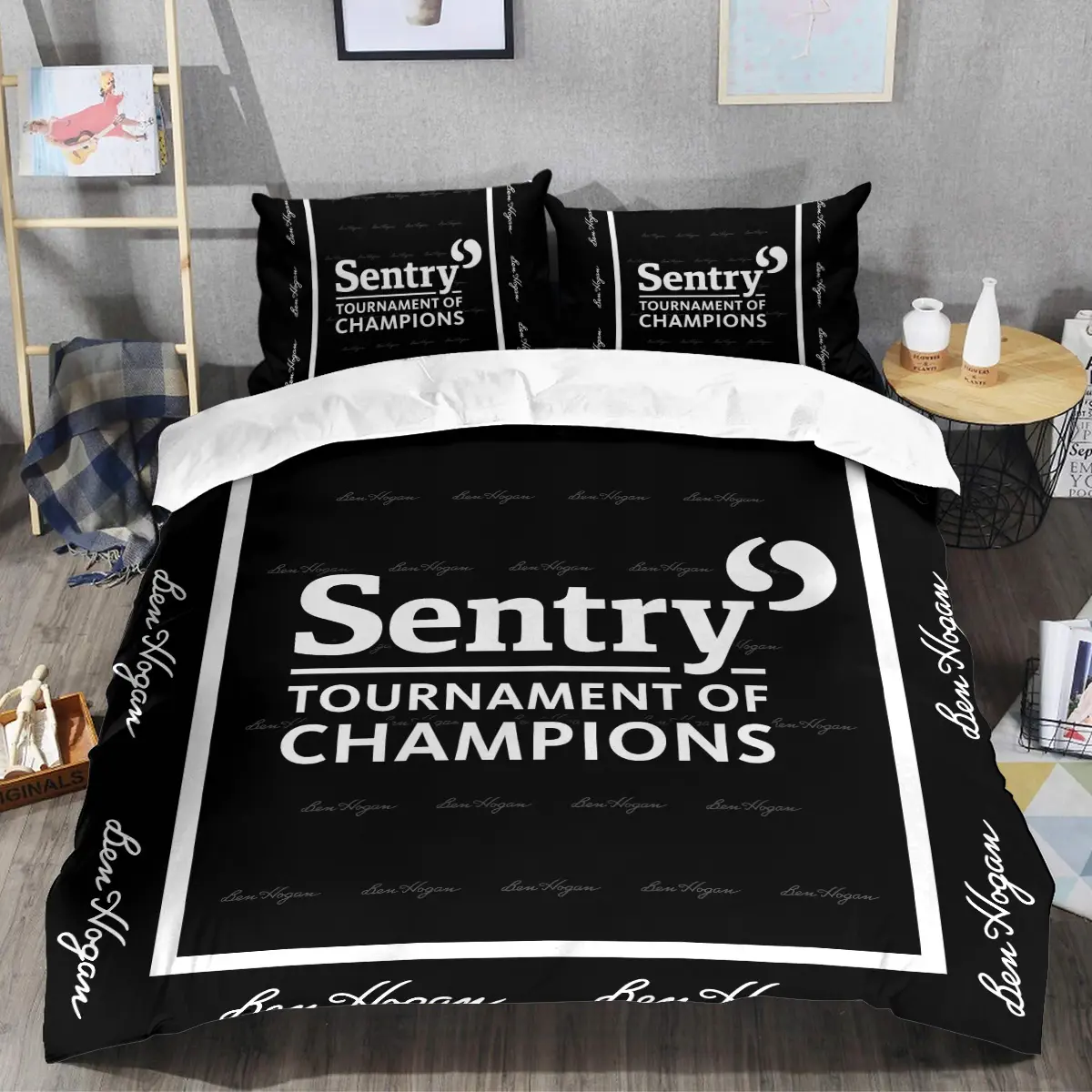 Sentry Tournament of Champions Tournament Ben Hogan Brand Exclusive Logo All Over Prints BLSTC221024A01BHSJT - Bedding Set