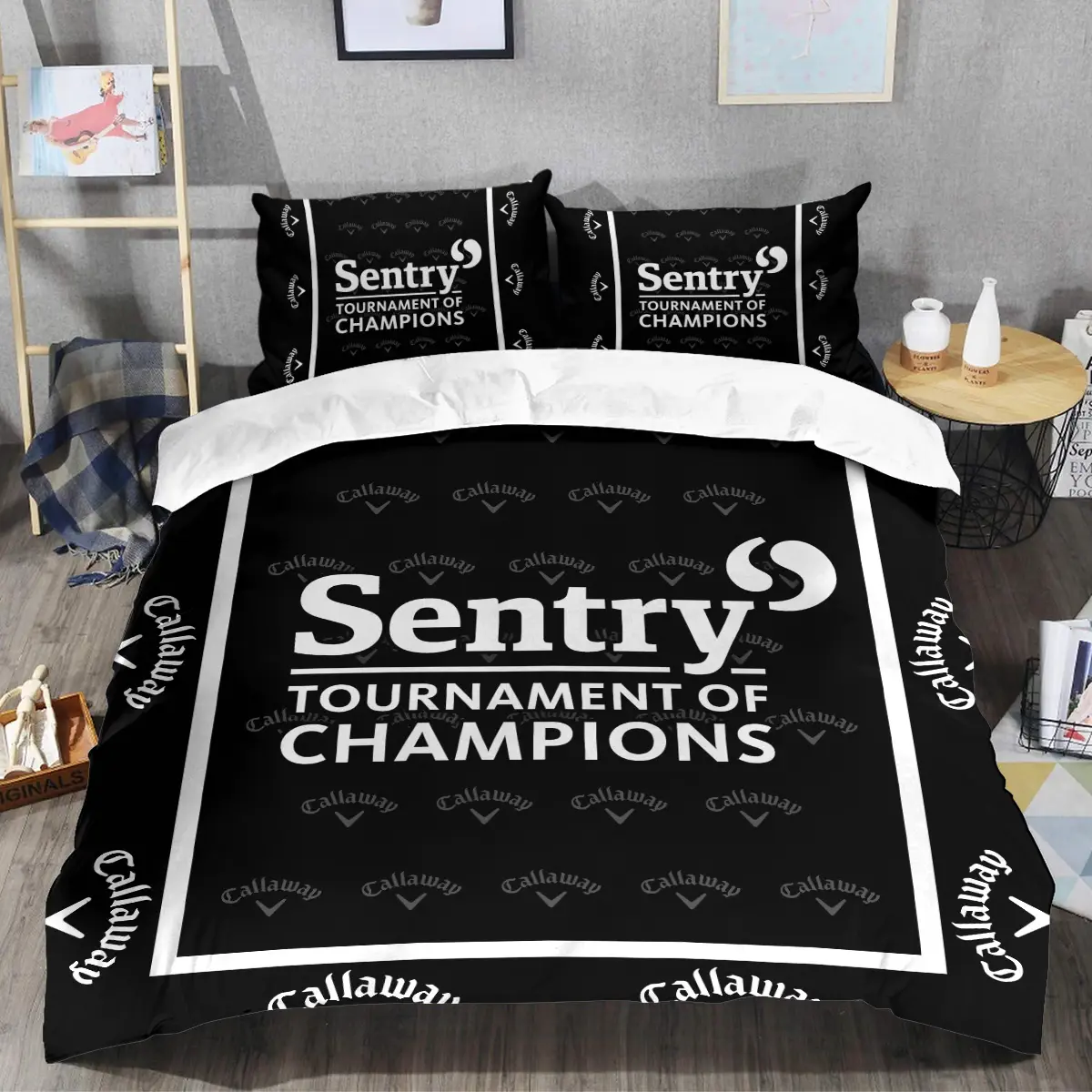 Sentry Tournament of Champions Tournament Callaway Brand Exclusive Logo All Over Prints BLSTC221024A01CLWSJT - Bedding Set