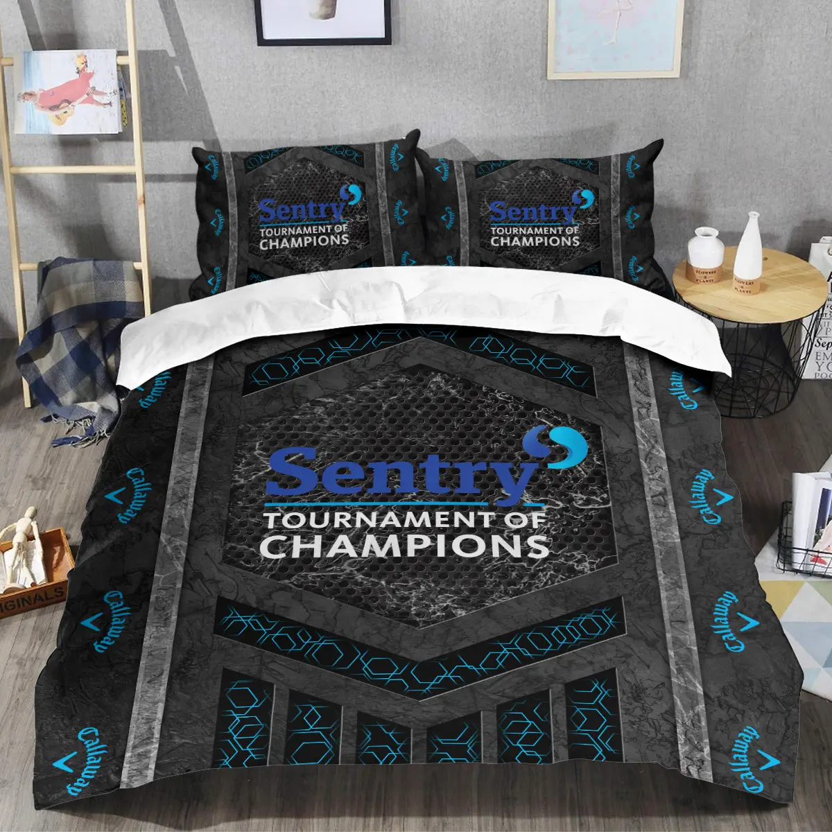 Sentry Tournament of Champions Tournament Callaway Brand Exclusive Logo All Over Prints BLSTC231024A01CLWSJT - Bedding Set