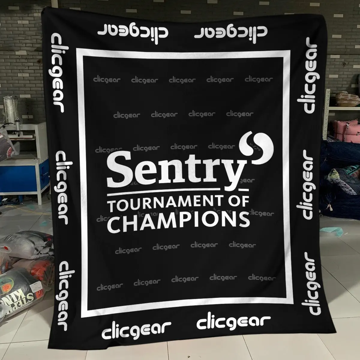 Sentry Tournament of Champions Tournament Clicgear Brand Exclusive Logo All Over Prints BLSTC221024A01CLIBLK - Blanket