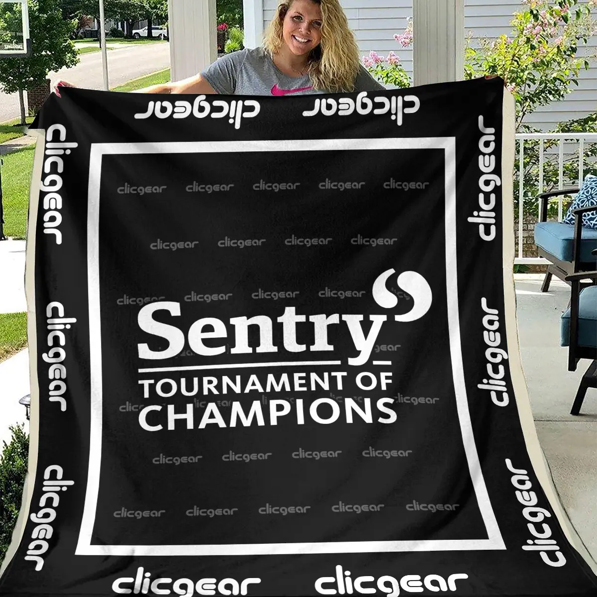 Sentry Tournament of Champions Tournament Clicgear Brand Exclusive Logo All Over Prints BLSTC221024A01CLIBLK - Blanket