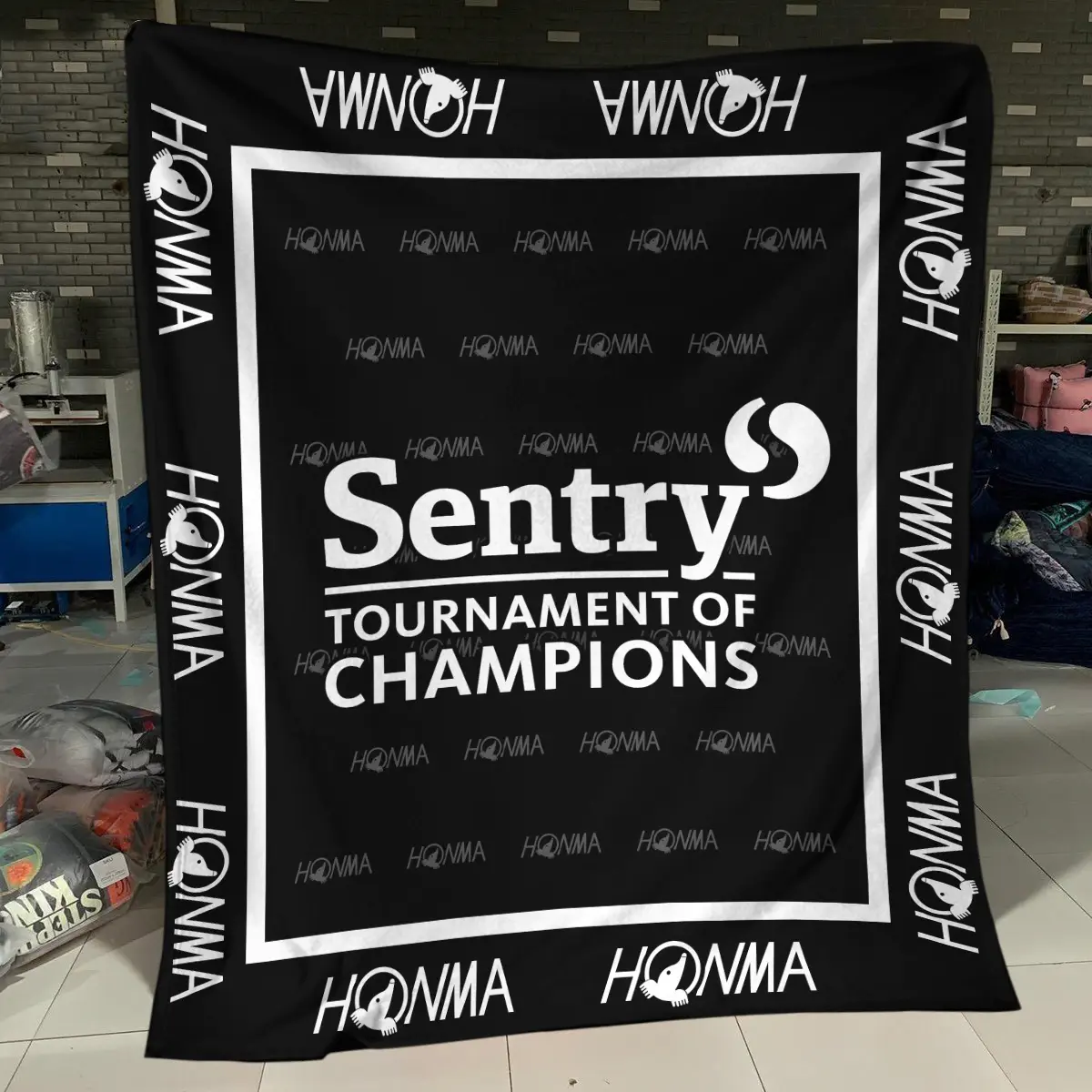 Sentry Tournament of Champions Tournament Honma Brand Exclusive Logo All Over Prints BLSTC221024A01HOBLK - Blanket