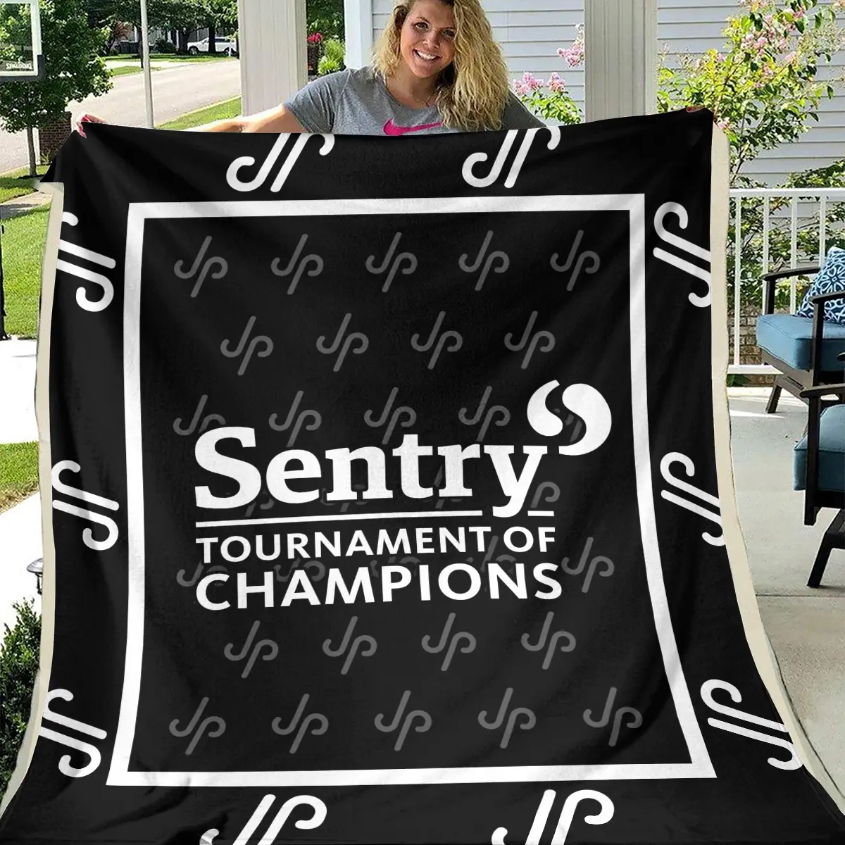 Sentry Tournament of Champions Tournament JP Golf Brand Exclusive Logo All Over Prints BLSTC221024A01JPBLK - Blanket