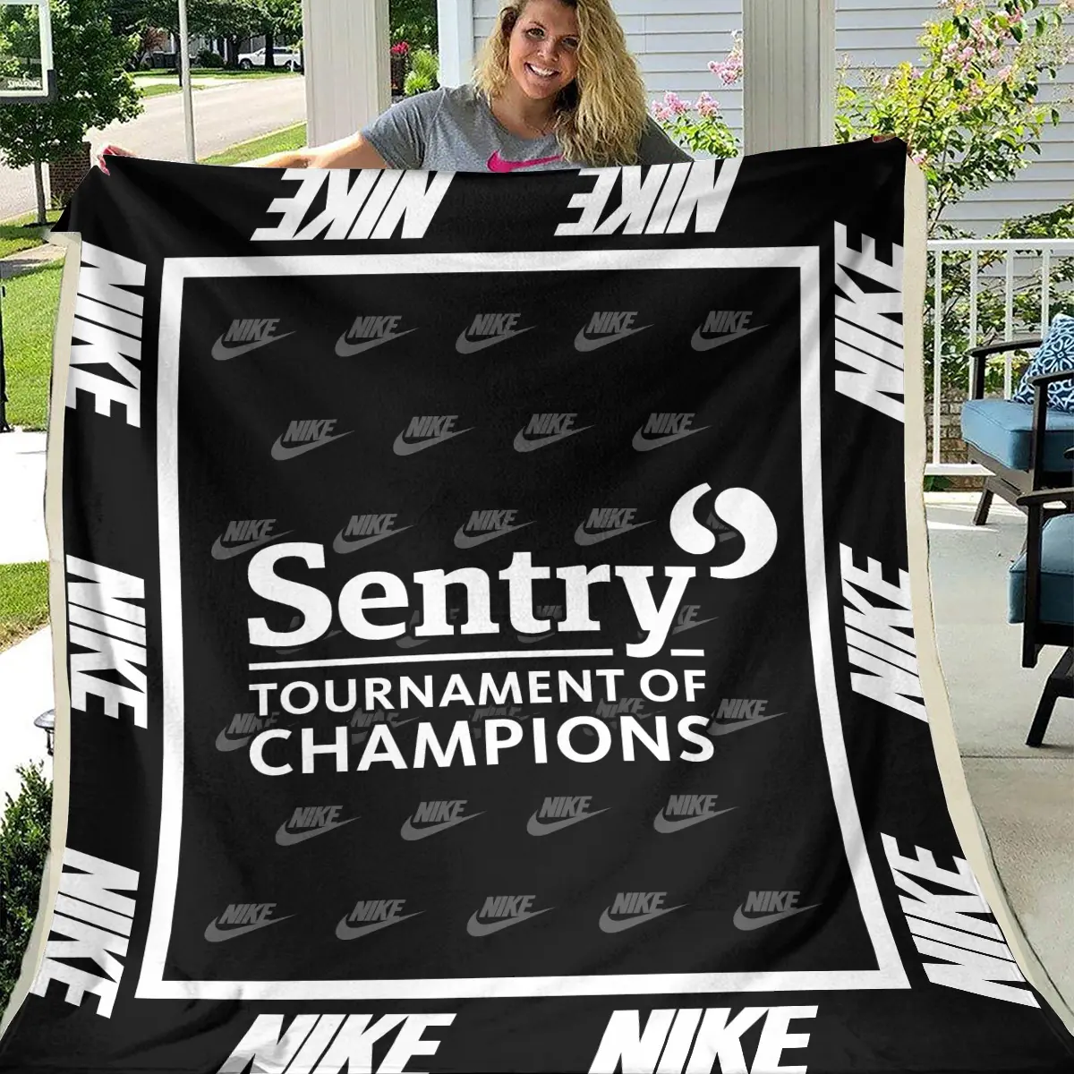 Sentry Tournament of Champions Tournament Nike Brand Exclusive Logo All Over Prints BLSTC221024A01NKBLK - Blanket