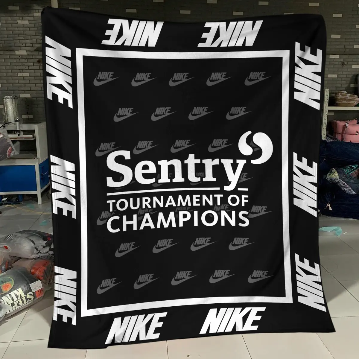 Sentry Tournament of Champions Tournament Nike Brand Exclusive Logo All Over Prints BLSTC221024A01NKBLK - Blanket