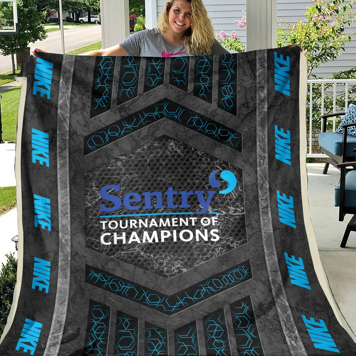 Sentry Tournament of Champions Tournament Nike Brand Exclusive Logo All Over Prints BLSTC231024A01NKBLK - Blanket