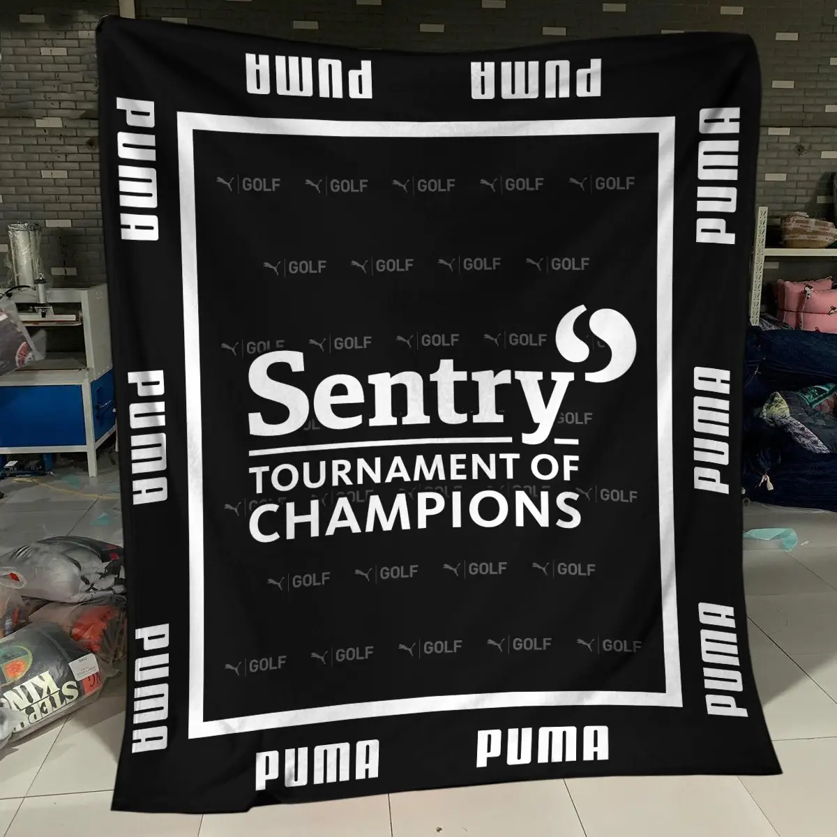 Sentry Tournament of Champions Tournament PUMA Golf Brand Exclusive Logo All Over Prints BLSTC221024A01PUMBLK - Blanket