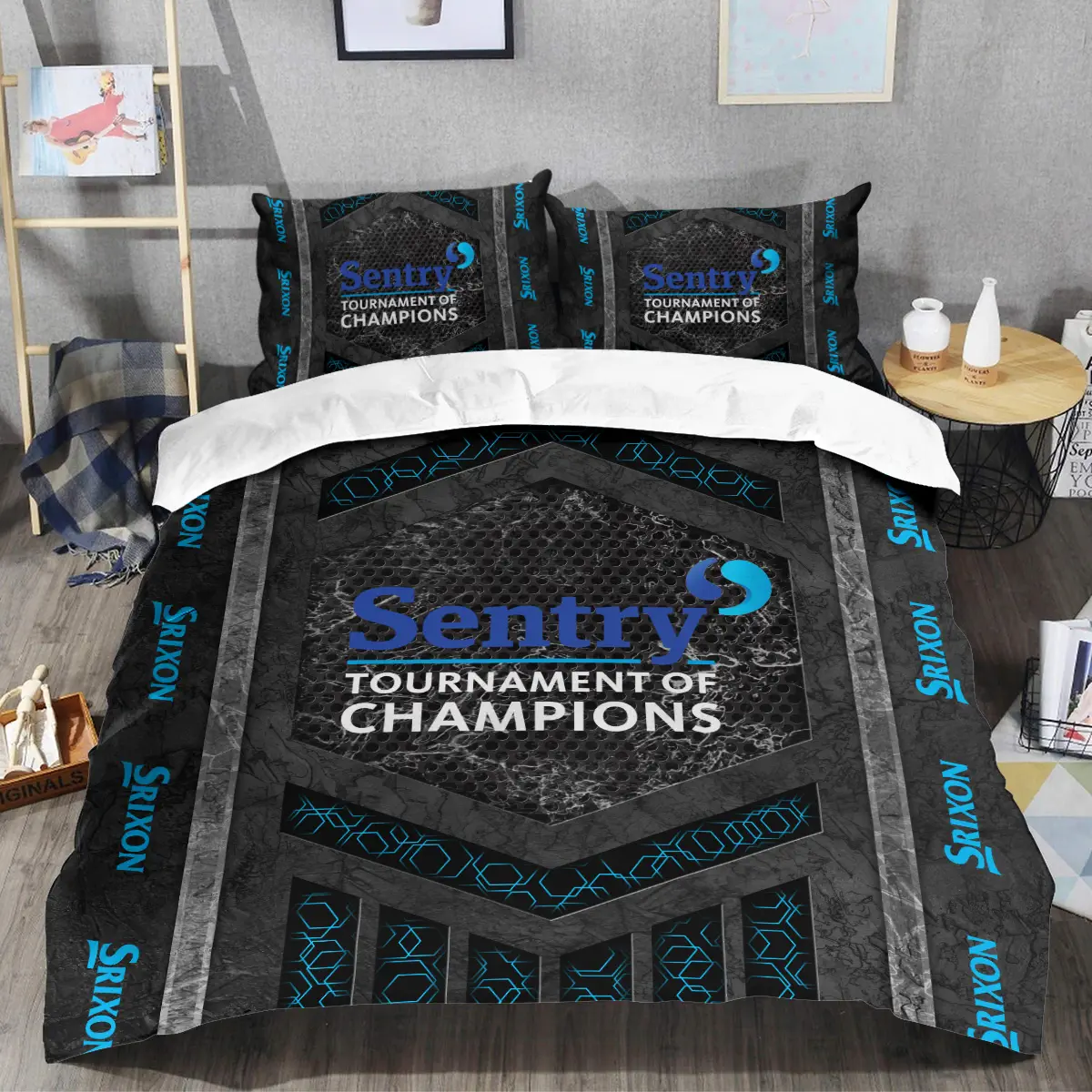 Sentry Tournament of Champions Tournament Srixon Brand Exclusive Logo All Over Prints BLSTC231024A01SRSJT - Bedding Set