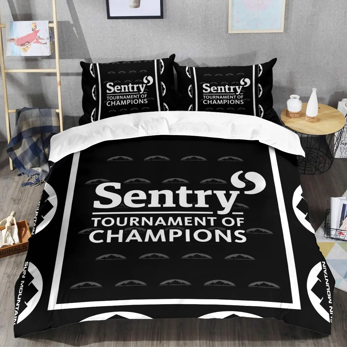 Sentry Tournament of Champions Tournament Sun Mountain Brand Exclusive Logo All Over Prints BLSTC221024A01SMSJT - Bedding Set