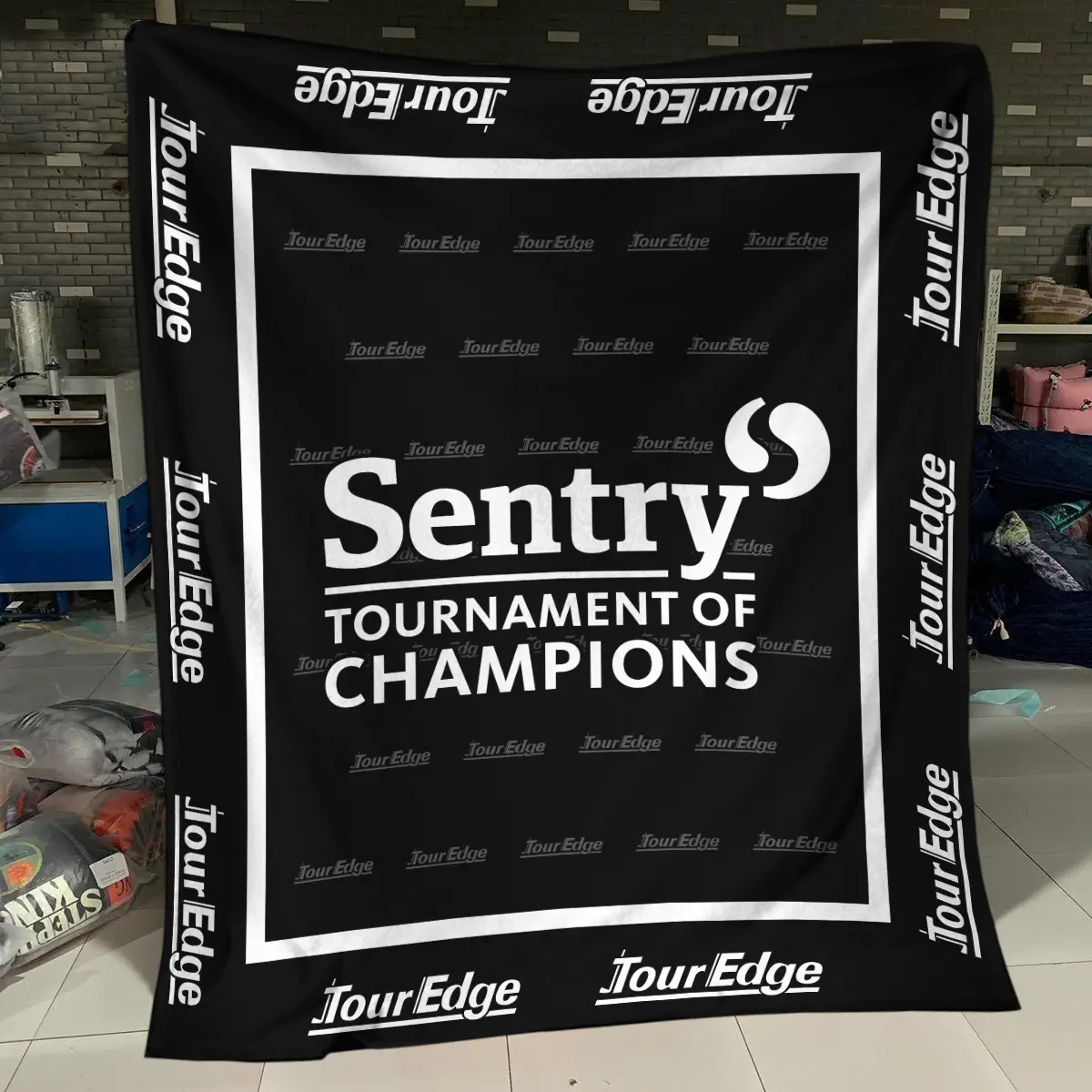 Sentry Tournament of Champions Tournament Tour Edge Brand Exclusive Logo All Over Prints BLSTC221024A01TEBLK - Blanket