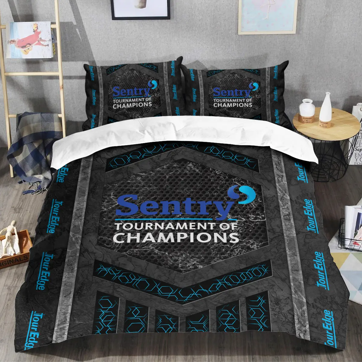 Sentry Tournament of Champions Tournament Tour Edge Brand Exclusive Logo All Over Prints BLSTC231024A01TESJT - Bedding Set