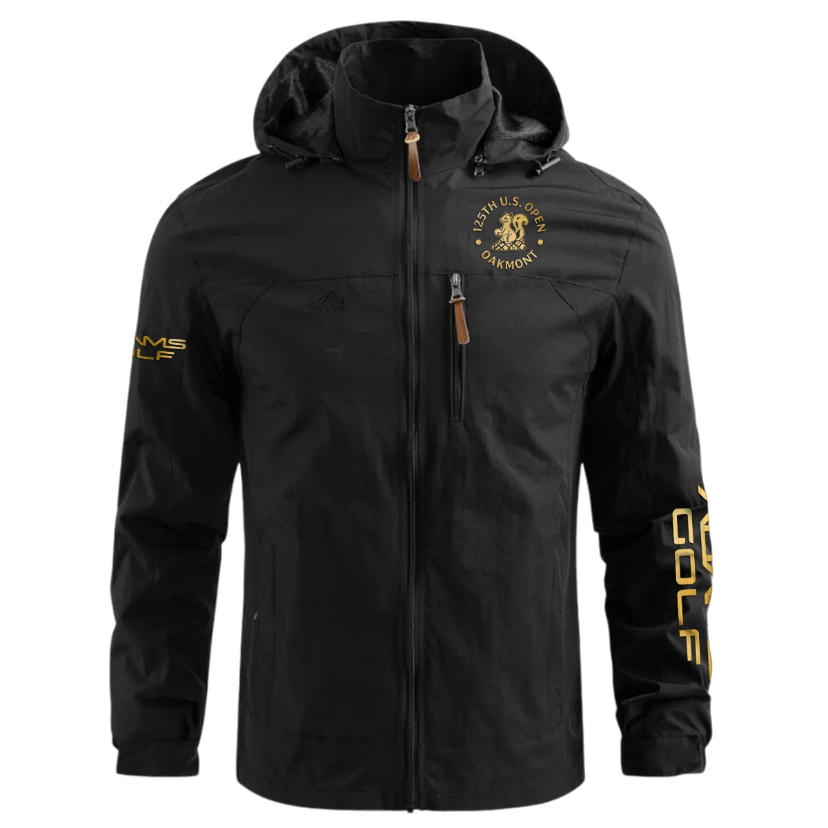 Special Release Adams Golf 125th U.S. Open Oakmont Waterproof Outdoor Jacket QTUSG231024A1AG - Black