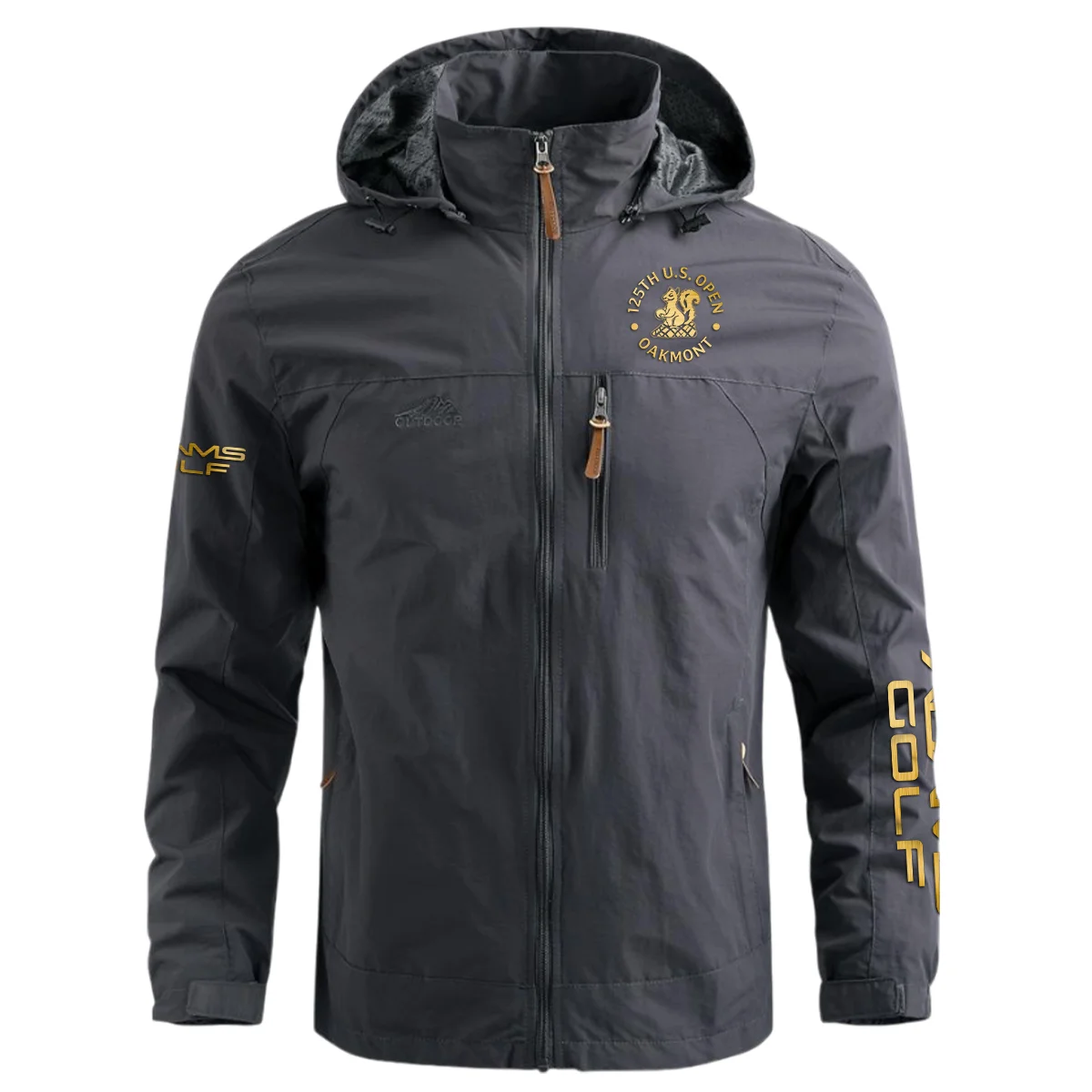 Special Release Adams Golf 125th U.S. Open Oakmont Waterproof Outdoor Jacket QTUSG231024A1AG - Gray