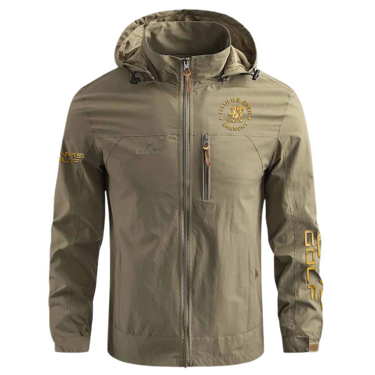 Special Release Adams Golf 125th U.S. Open Oakmont Waterproof Outdoor Jacket QTUSG231024A1AG - Khaki