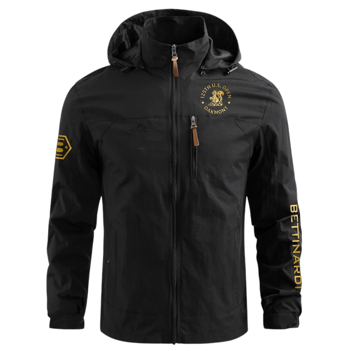 Special Release Bettinardi Golf 125th U.S. Open Oakmont Waterproof Outdoor Jacket QTUSG231024A1BG - Black