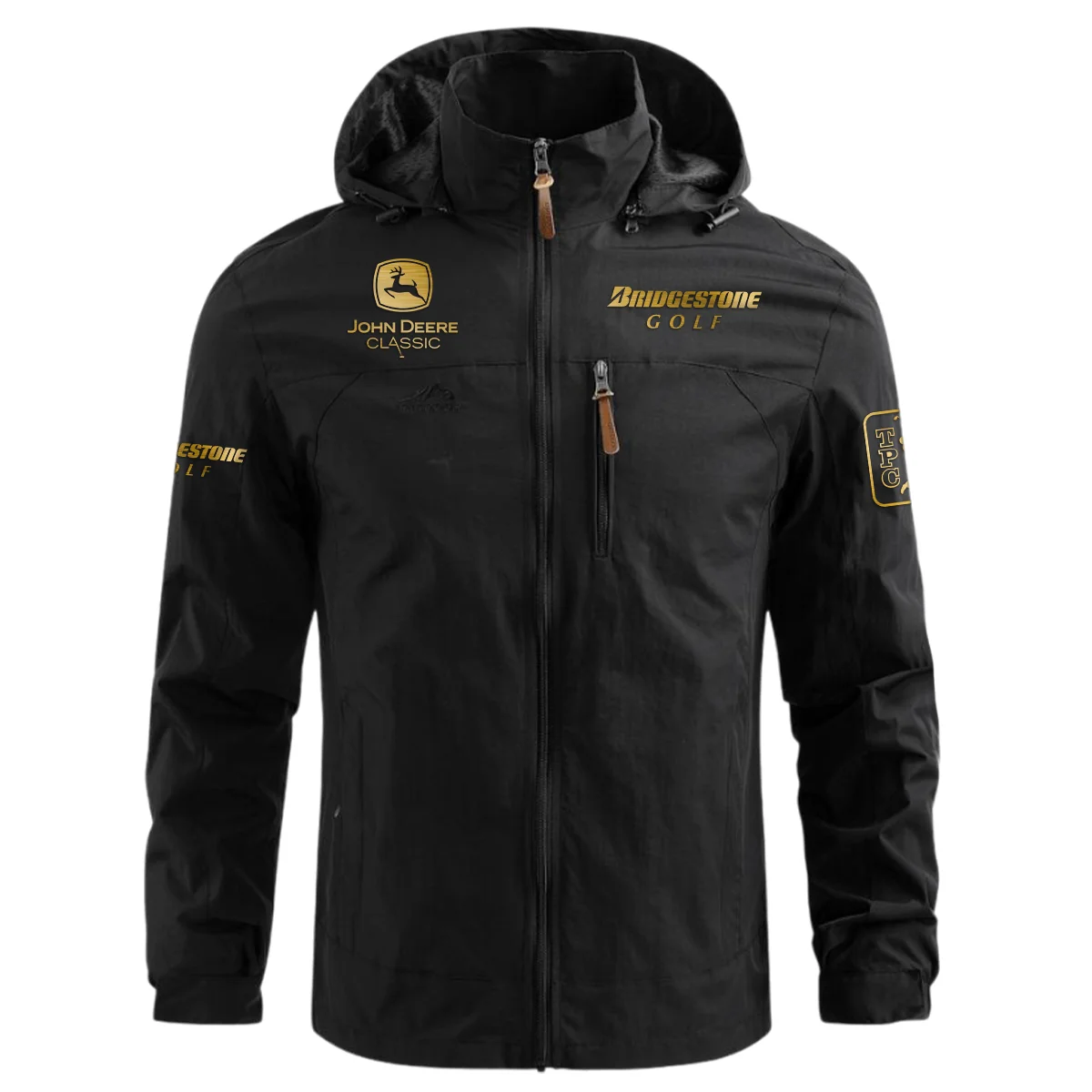 Special Release Bridgestone Golf John Deere Classic Waterproof Outdoor Jacket QTJD231024A01BR - Black