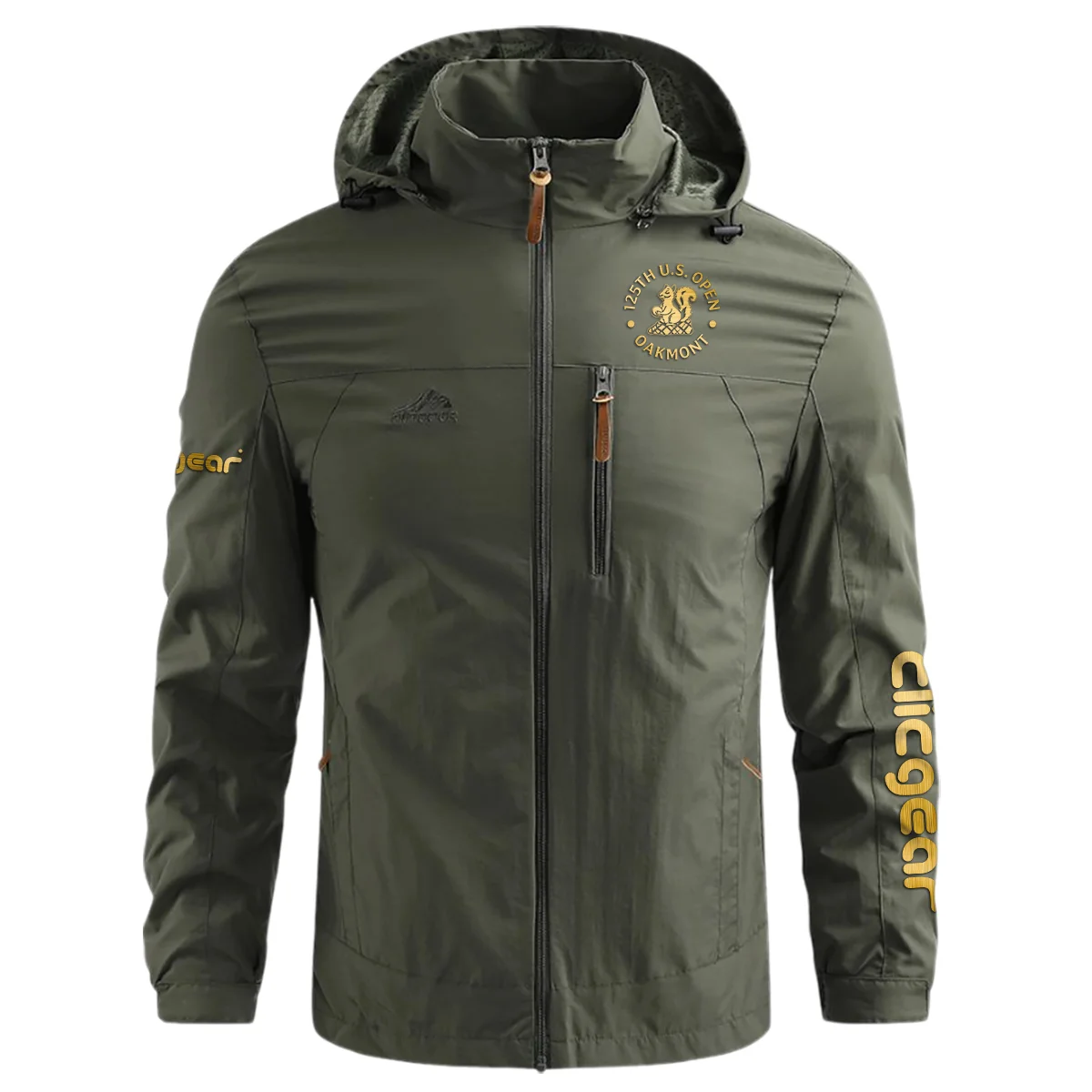 Special Release Clicgear 125th U.S. Open Oakmont Waterproof Outdoor Jacket QTUSG231024A1CLI - Military Green