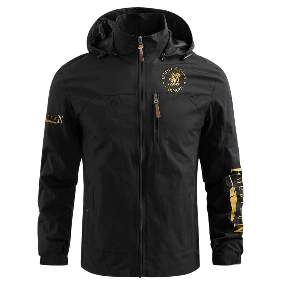 Special Release Fourteen Golf 125th U.S. Open Oakmont Waterproof Outdoor Jacket QTUSG231024A1FG - Black