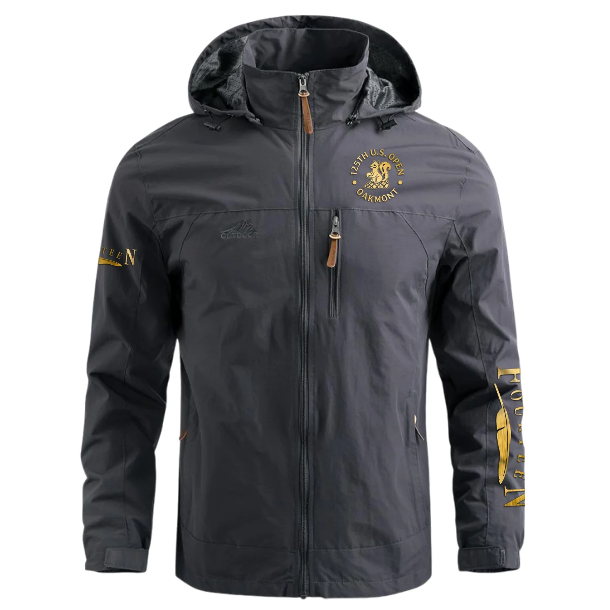 Special Release Fourteen Golf 125th U.S. Open Oakmont Waterproof Outdoor Jacket QTUSG231024A1FG - Gray