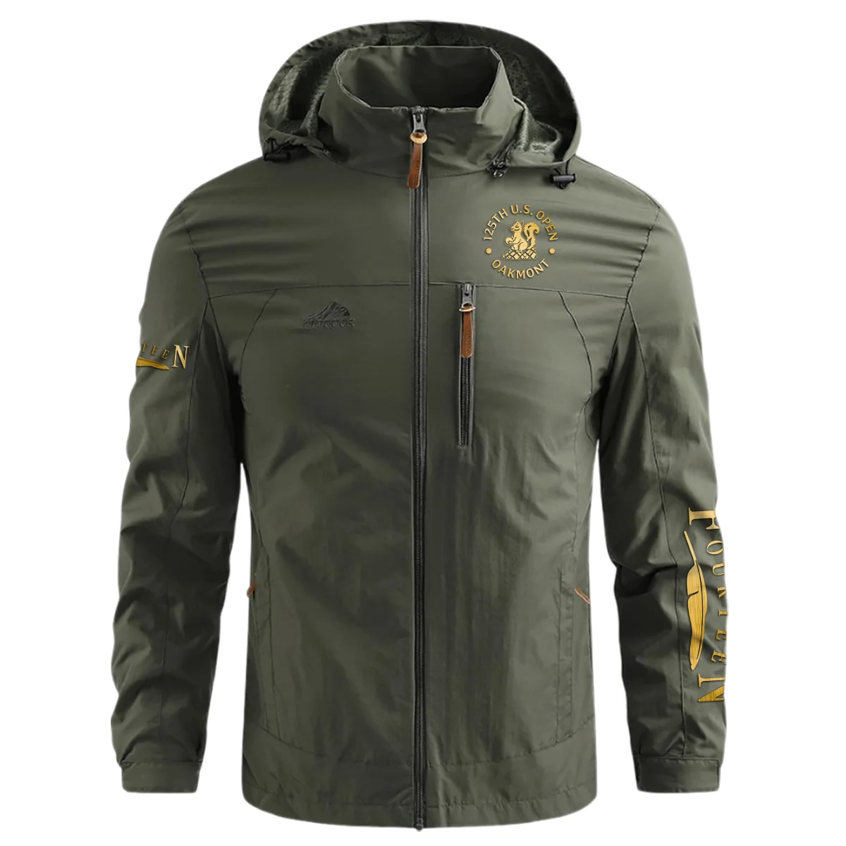 Special Release Fourteen Golf 125th U.S. Open Oakmont Waterproof Outdoor Jacket QTUSG231024A1FG - Military Green