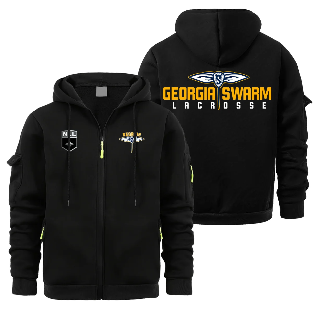 Special Release Georgia Swarm National Lacrosse League Full Zipper Hoodie Fashion HONLL210824A02GEO - Navy