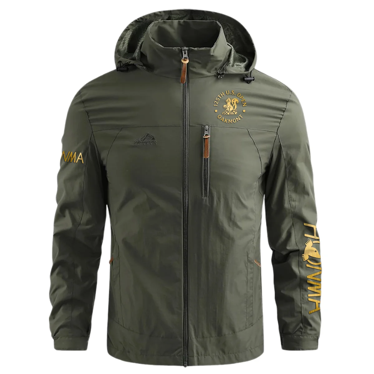 Special Release Honma 125th U.S. Open Oakmont Waterproof Outdoor Jacket QTUSG231024A1HO - Military Green