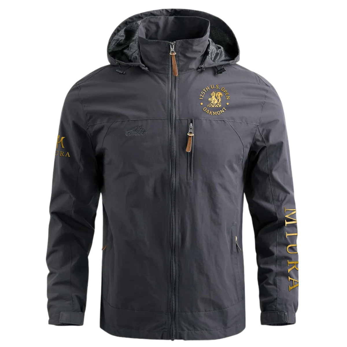 Special Release Miura Golf 125th U.S. Open Oakmont Waterproof Outdoor Jacket QTUSG231024A1MG - Gray