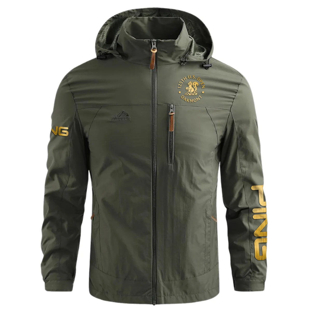 Special Release Ping 125th U.S. Open Oakmont Waterproof Outdoor Jacket QTUSG231024A1PI - Military Green