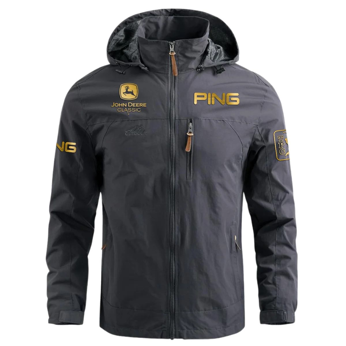 Special Release Ping John Deere Classic Waterproof Outdoor Jacket QTJD231024A01PI - Gray