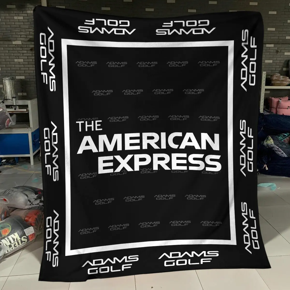 The American Express Golf Tournament Adams Golf Brand Exclusive Logo All Over Prints BLAEG221024A01AGBLK - Blanket