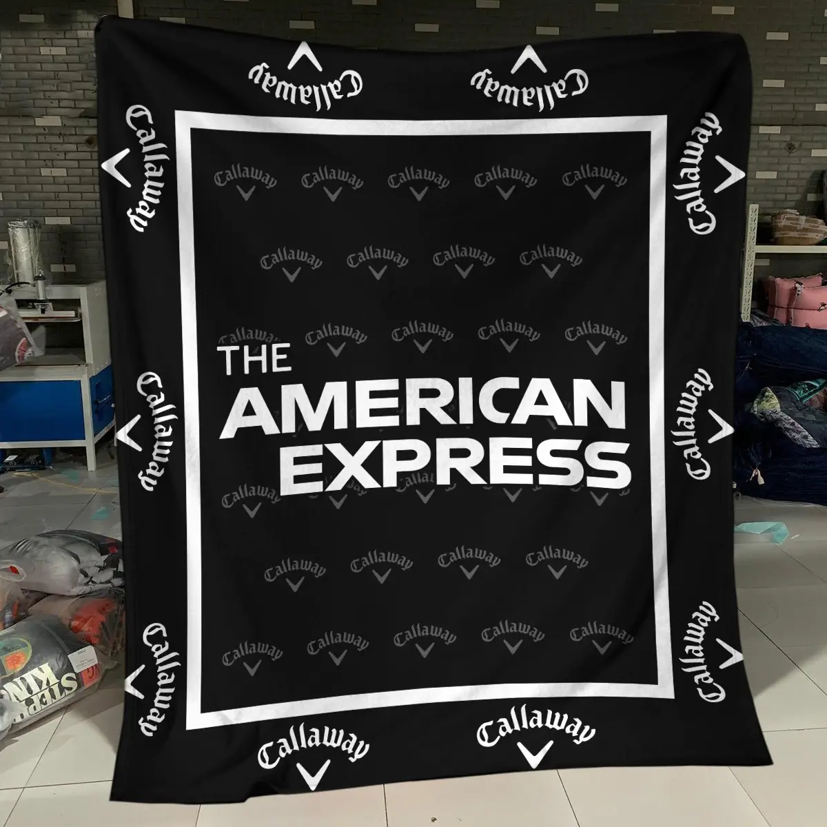 The American Express Golf Tournament Callaway Brand Exclusive Logo All Over Prints BLAEG221024A01CLWBLK - Blanket