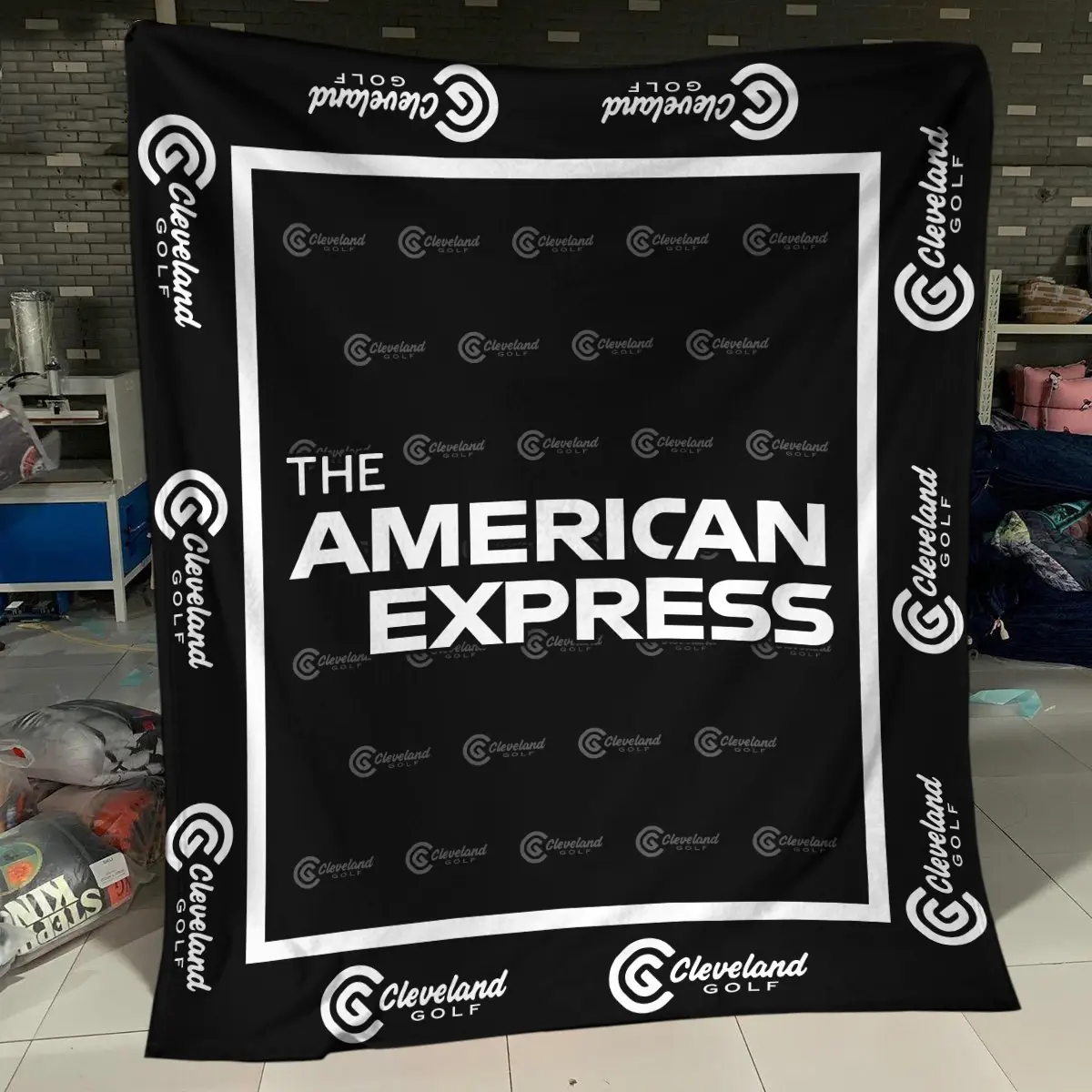 The American Express Golf Tournament Cleveland Golf Brand Exclusive Logo All Over Prints BLAEG221024A01CLBLK - Blanket