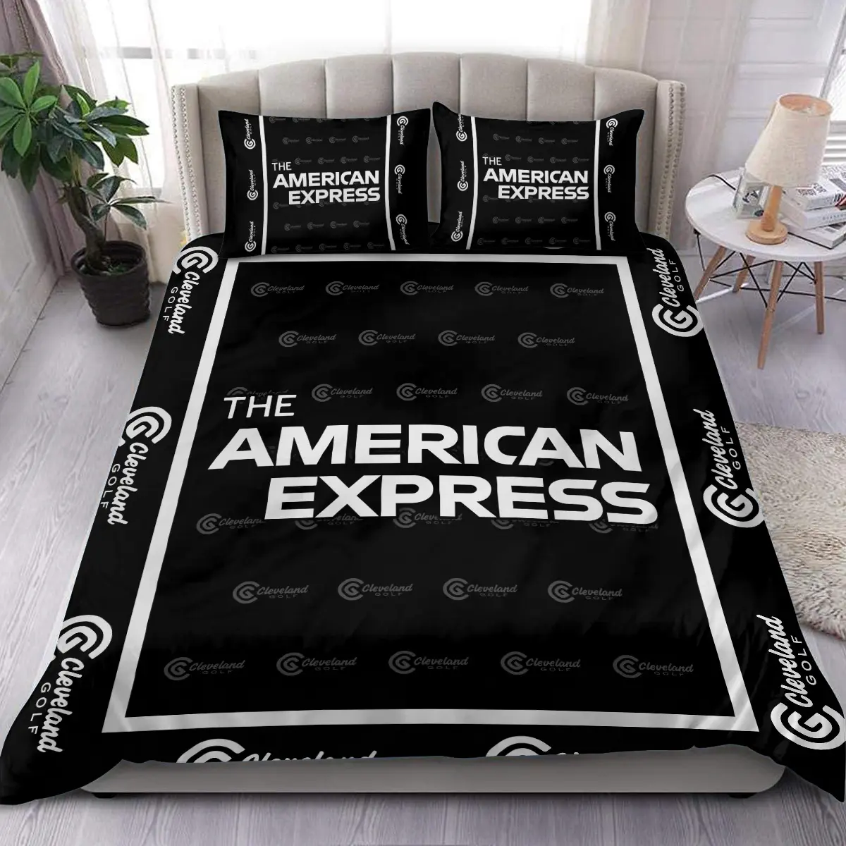 The American Express Golf Tournament Cleveland Golf Brand Exclusive Logo All Over Prints BLAEG221024A01CLBLK - Blanket