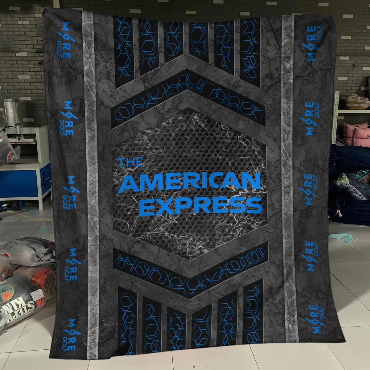 The American Express Golf Tournament More Golf Brand Exclusive Logo All Over Prints BLAEG231024A01MORBLK - Blanket