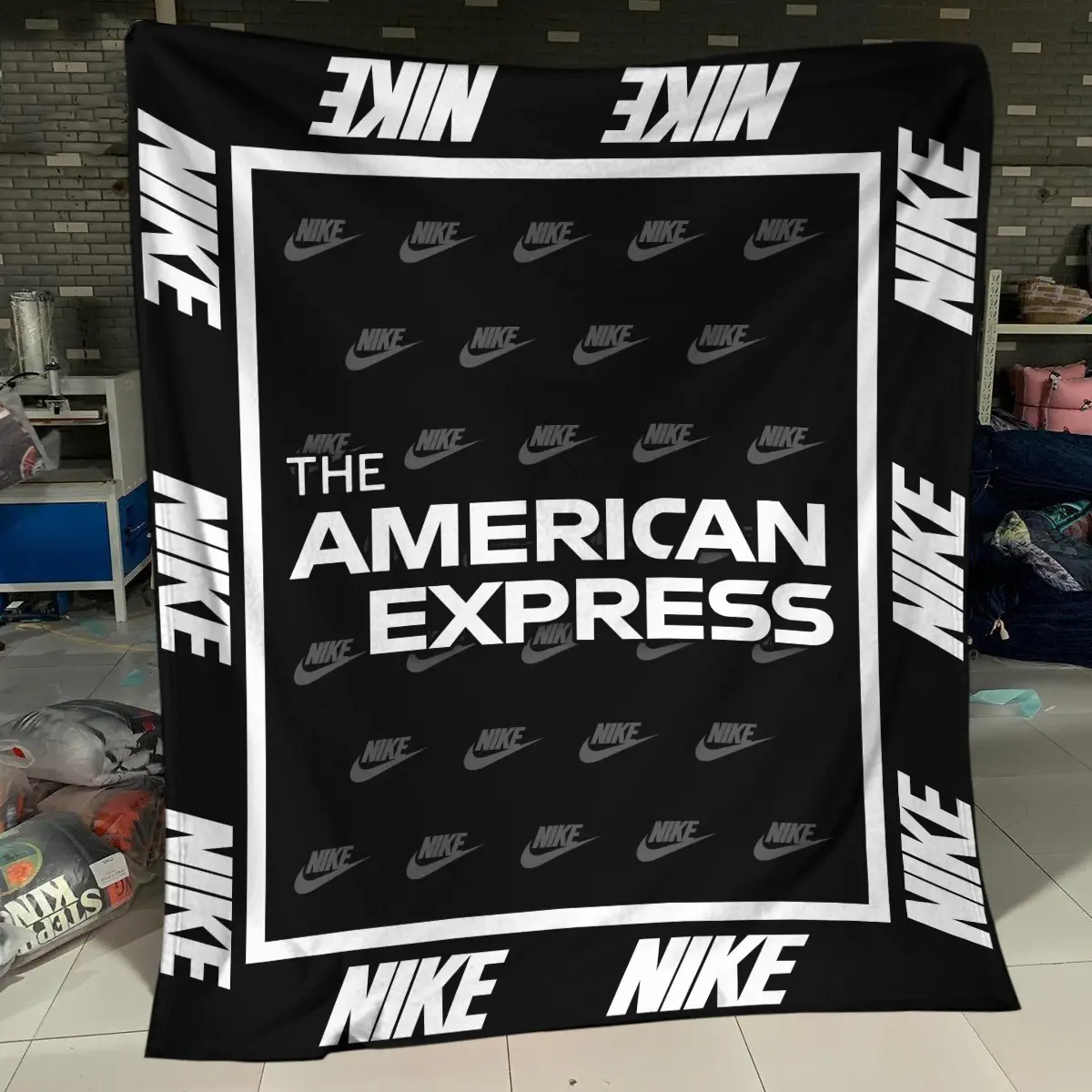 The American Express Golf Tournament Nike Brand Exclusive Logo All Over Prints BLAEG221024A01NKBLK - Blanket