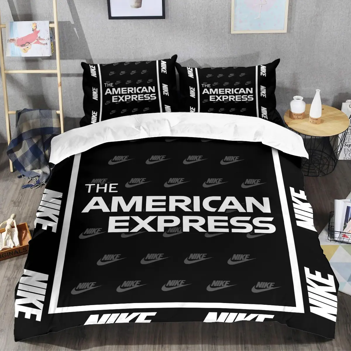 The American Express Golf Tournament Nike Brand Exclusive Logo All Over Prints BLAEG221024A01NKSJT - Bedding Set