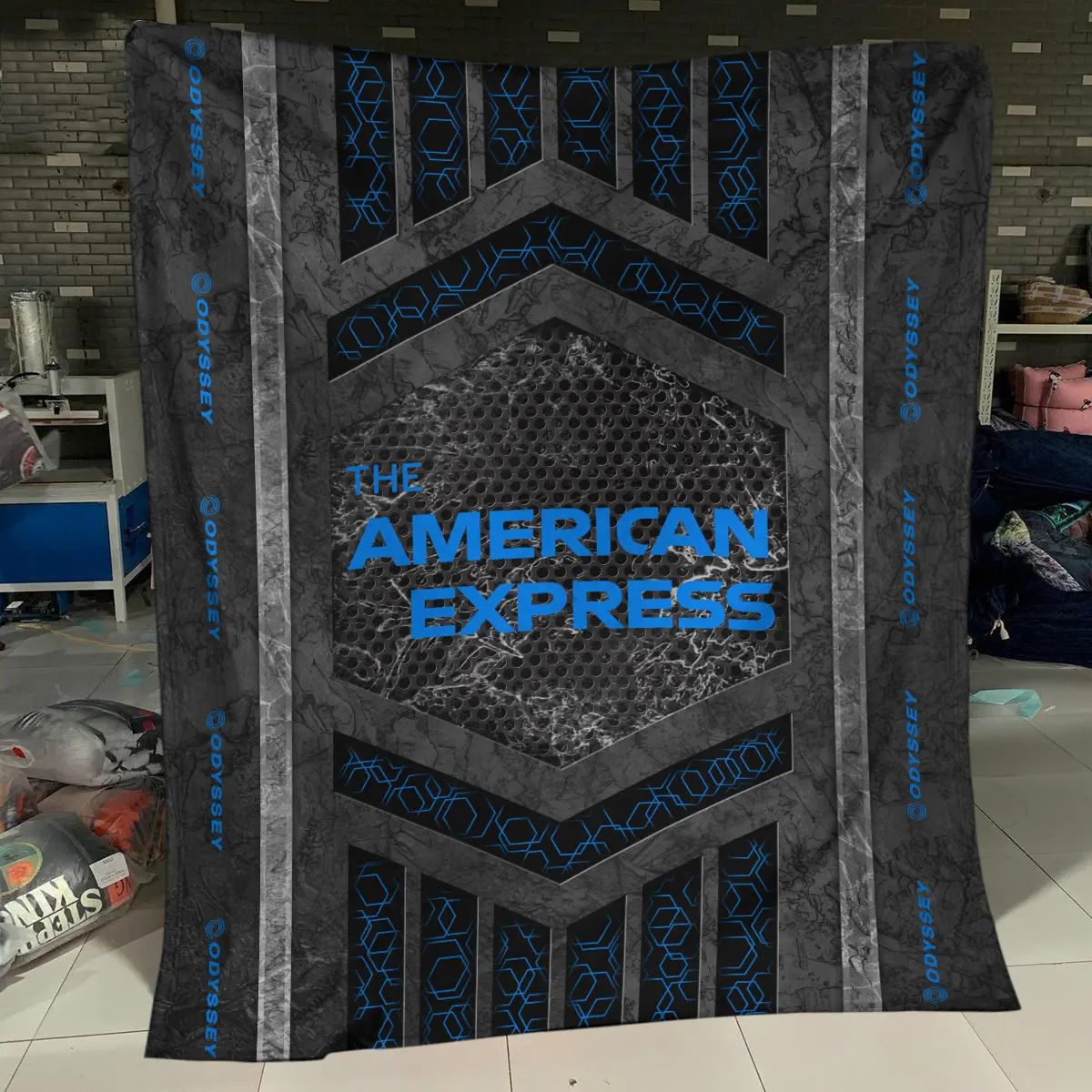 The American Express Golf Tournament Odyssey Brand Exclusive Logo All Over Prints BLAEG231024A01ODBLK - Blanket