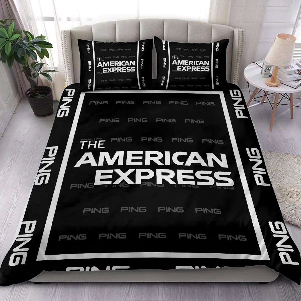 The American Express Golf Tournament Ping Brand Exclusive Logo All Over Prints BLAEG221024A01PISJT - Bedding Set