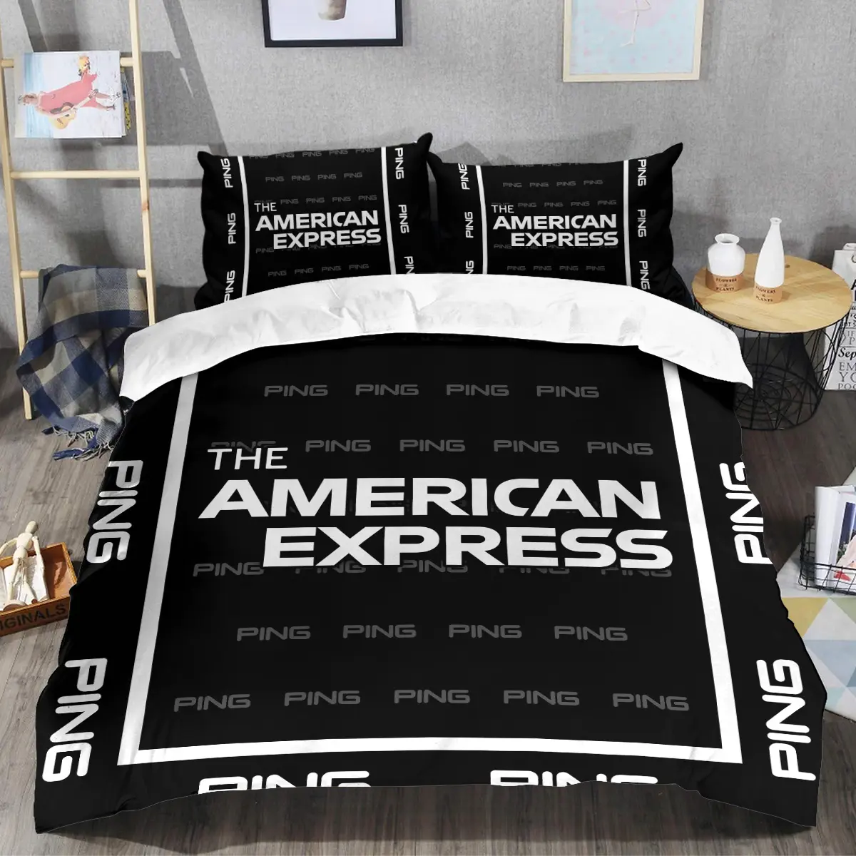 The American Express Golf Tournament Ping Brand Exclusive Logo All Over Prints BLAEG221024A01PISJT - Bedding Set